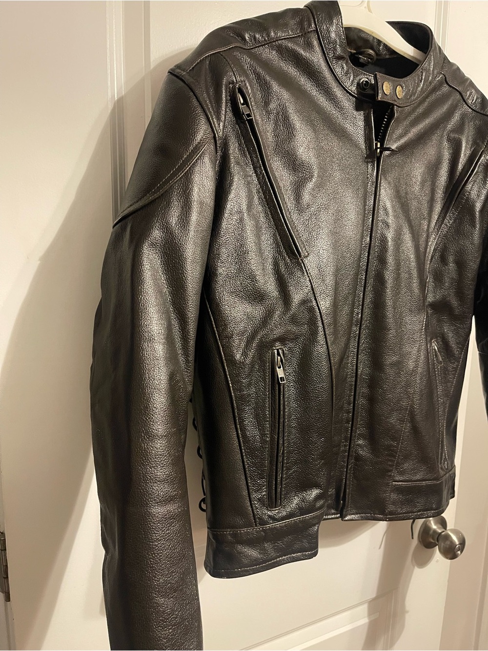 Men's Brown Leather Performance Riding Jacket - Picture 2 of 16
